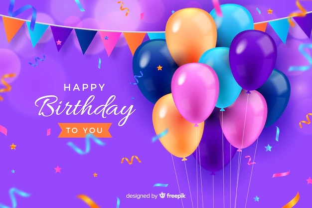 Free Vector | Realistic style happy birthday background