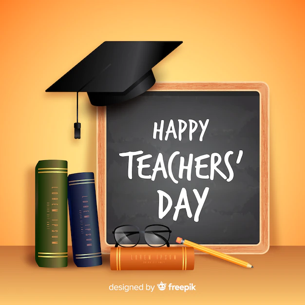 Free Vector | Realistic teachers' day concept