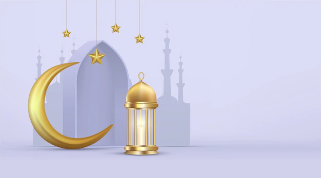 Free Vector | Realistic three dimensional ramadan kareem illustration