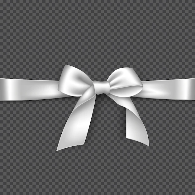 Free Vector | Realistic white bow and ribbon
