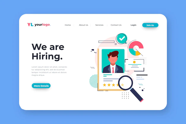 Free Vector | Recruitment concept landing page