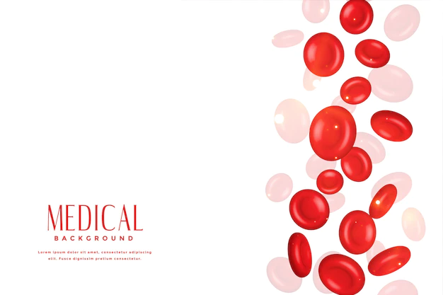 Free Vector | Red blood cell in 3d medical concept background