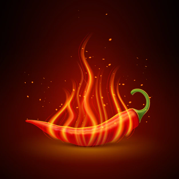 Free Vector | Red chili pepper realistic single object