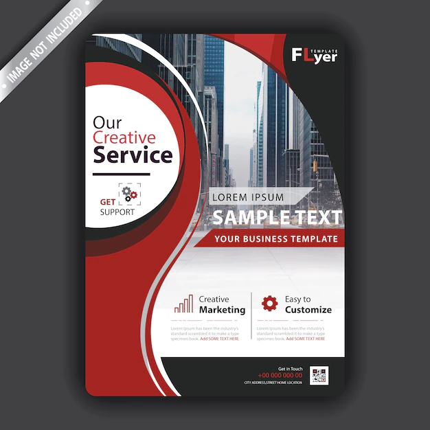 Free Vector | Red flyer