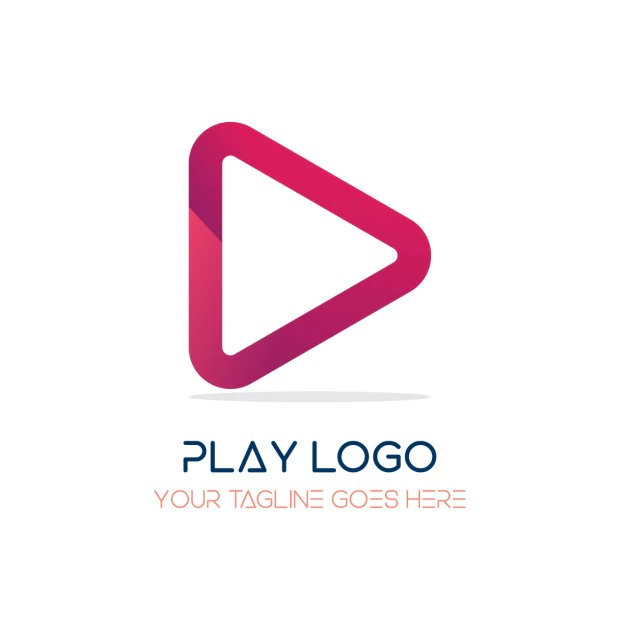 Free Vector | Red logo, play