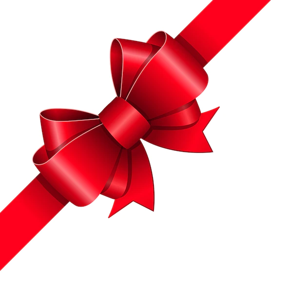Free Vector | Red ribbon bow
