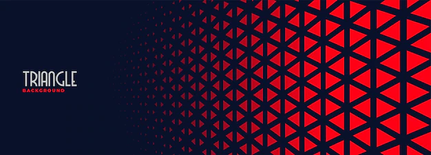 Free Vector | Red triangles pattern on black banner