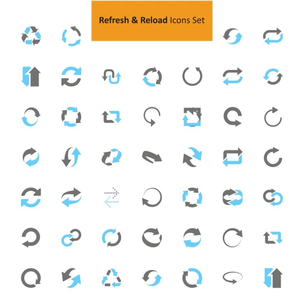Free Vector | Refresh and reload icon set