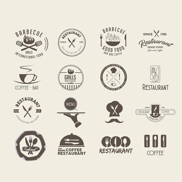 Free Vector | Restaurant logo design