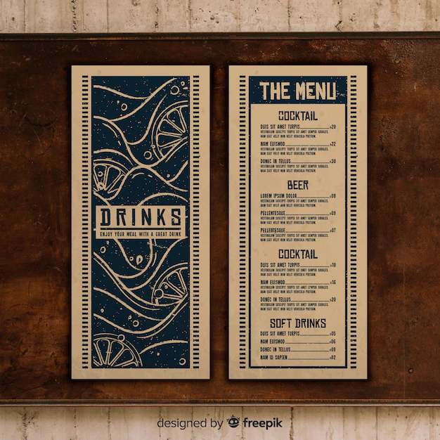 Free Vector | Restaurant menu template with photo