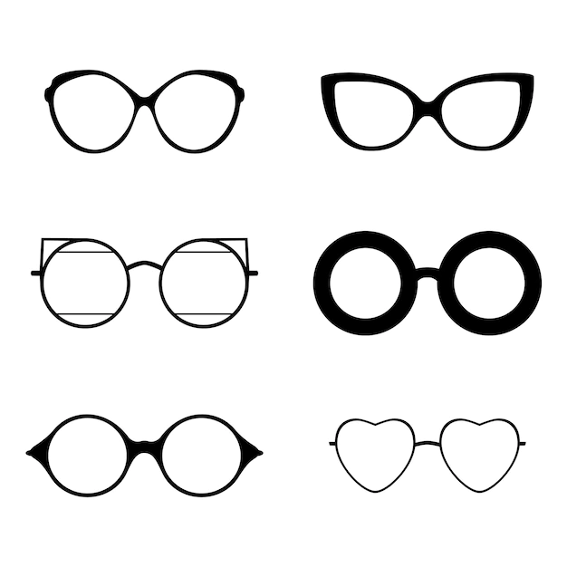 Free Vector | Retro collection of various eye glasses