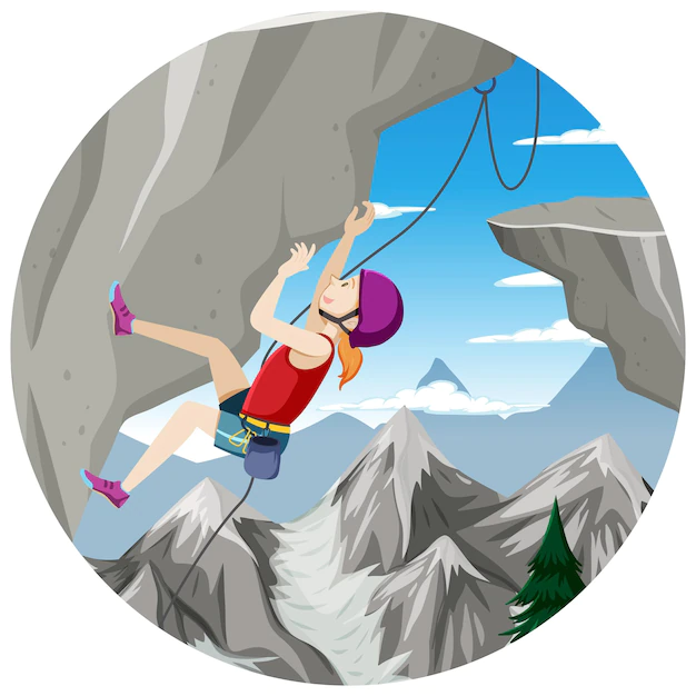Free Vector | Rock climbing badge isolated