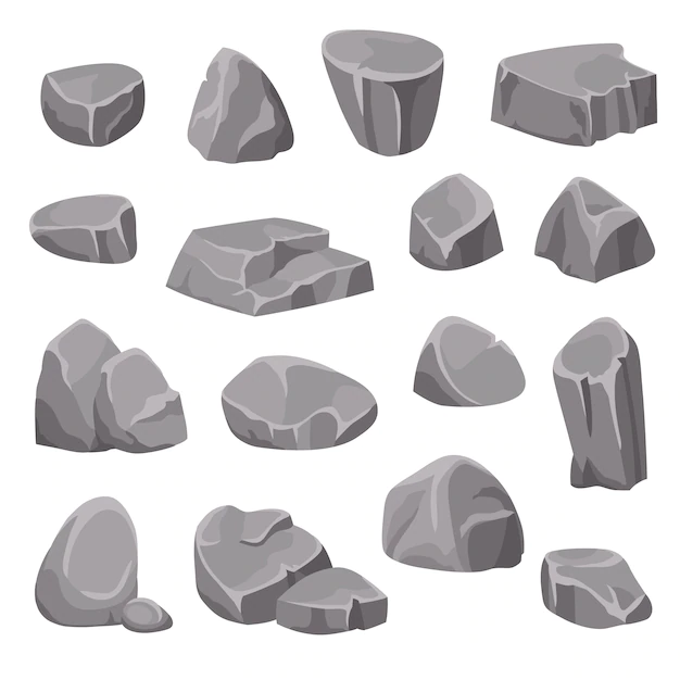 Free Vector | Rocks and stones elements