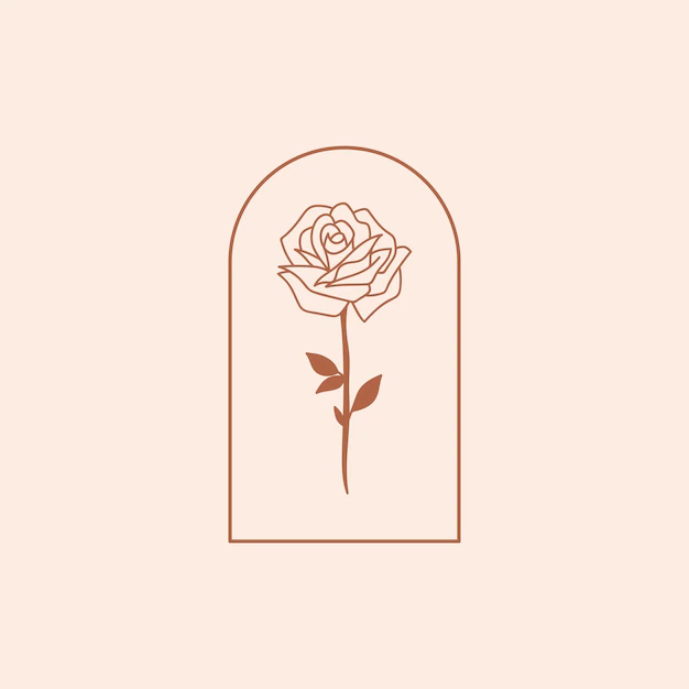 Free Vector | Romantic rose sticker vector illustration