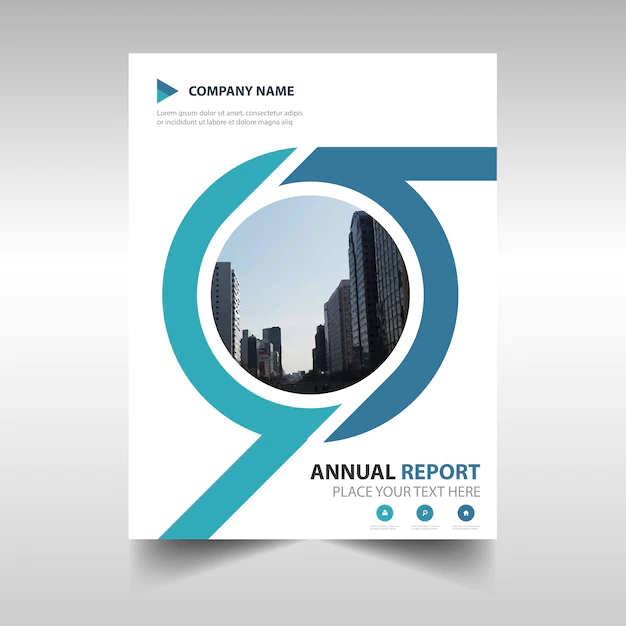 Free Vector | Round creative annual report cover