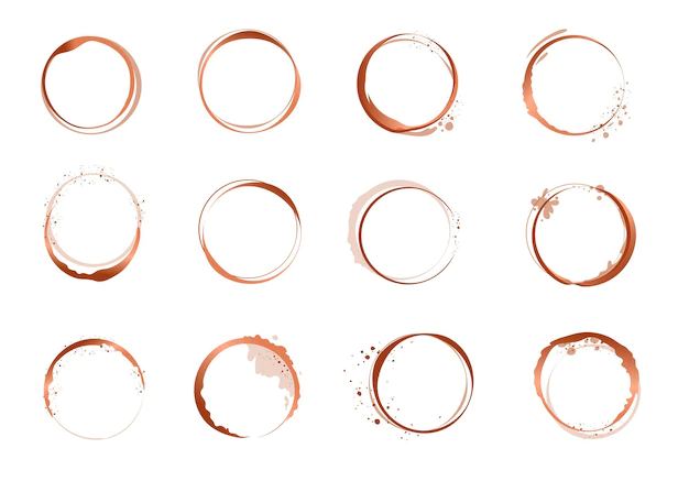 Free Vector | Round stains isolated on white