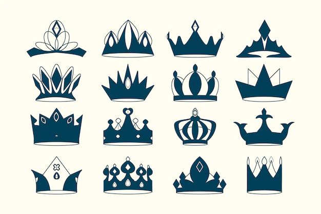 Free Vector | Royal crowns set