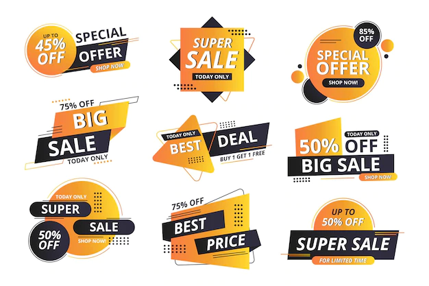 Free Vector | Sale label collection with discount