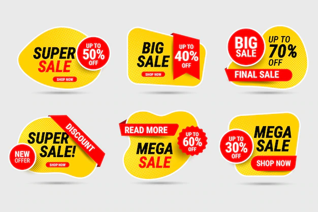 Free Vector | Sale labels collection