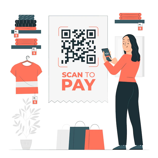 Free Vector | Scan to pay concept illustration