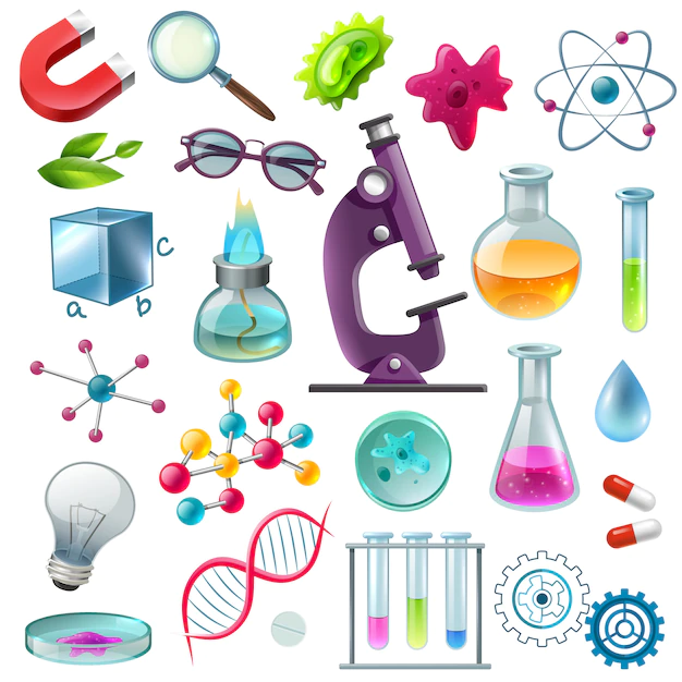 Free Vector | Science icons cartoon set