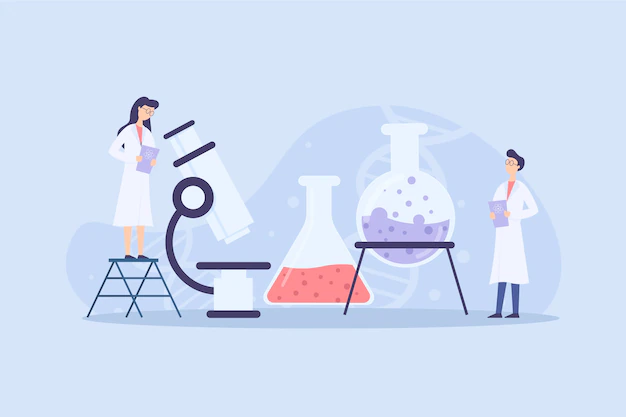 Free Vector | Scientists working concept