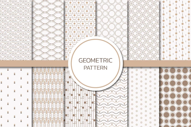 Free Vector | Seamless geometric pattern set