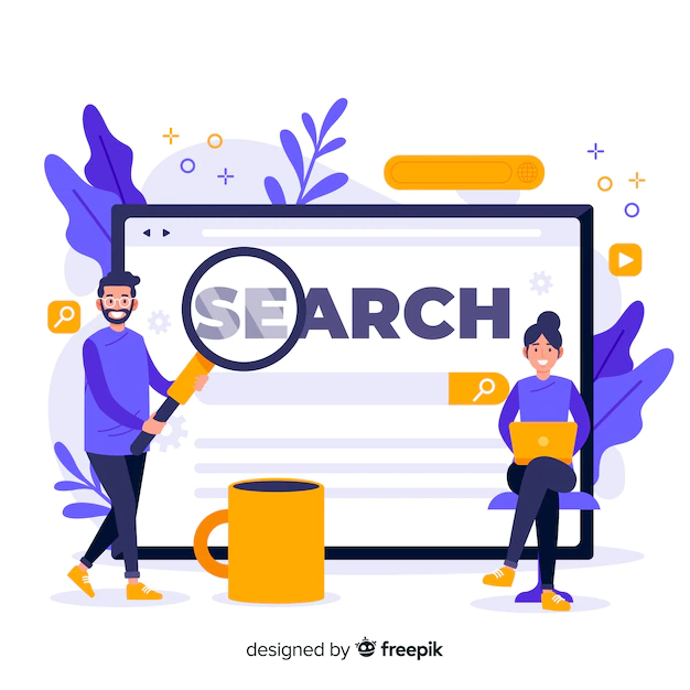 Free Vector | Search concept for landing page