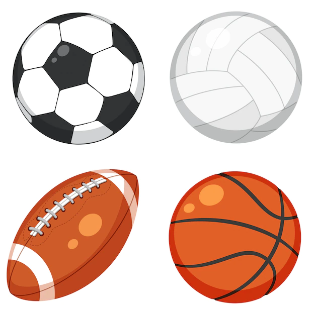 Free Vector | Set of ball on white background