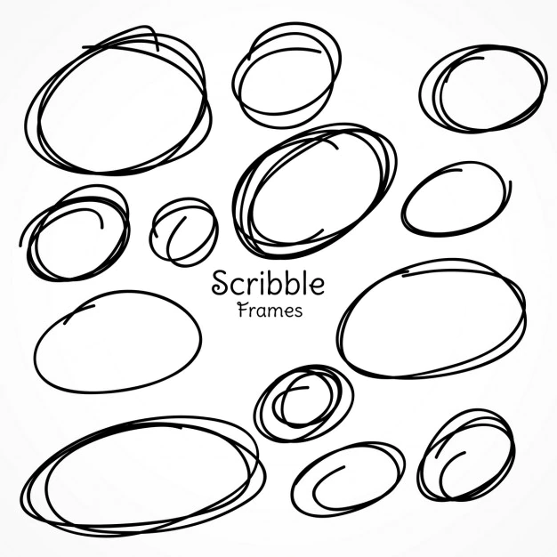 Free Vector | Set of circular scribbles