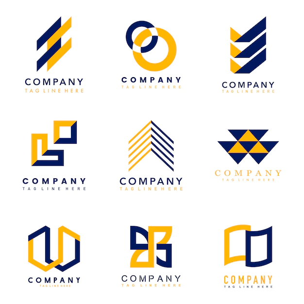 Free Vector | Set of company logo design ideas