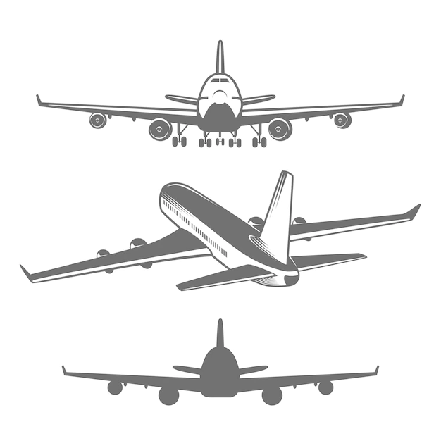Free Vector | Set of designed airplanes illustrations