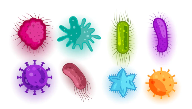 Free Vector | Set of different virus and bacteria shapes