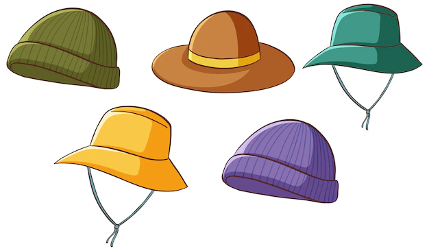 Free Vector | Set of isolated hats