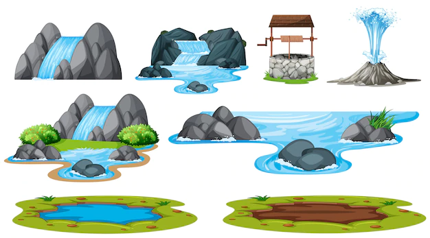 Free Vector | Set of isolated water element