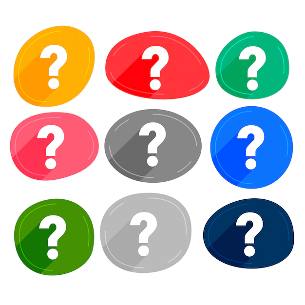 Free Vector | Set of many colors question marks symbols