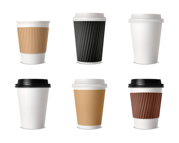 Free Vector | Set of paper coffee mugs