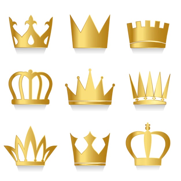 Free Vector | Set of royal crowns vector