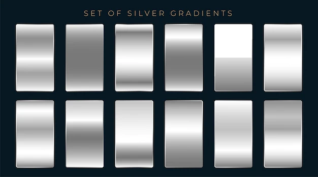 Free Vector | Set of silver or platinum gradients