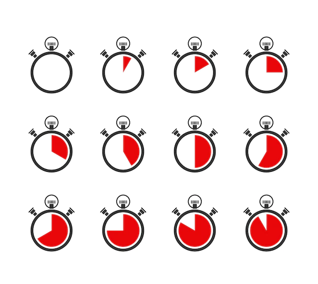 Free Vector | Set of vector chronometers or timers icons