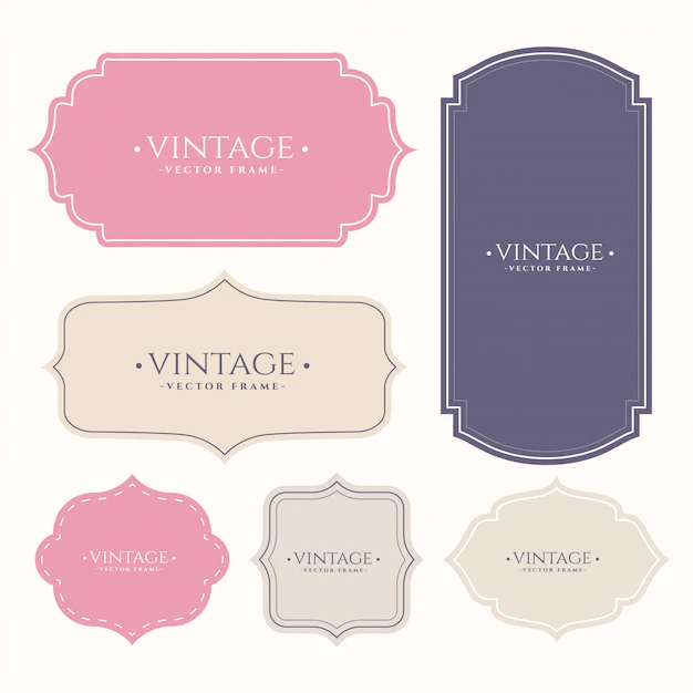 Free Vector | Set of vintage frame labels