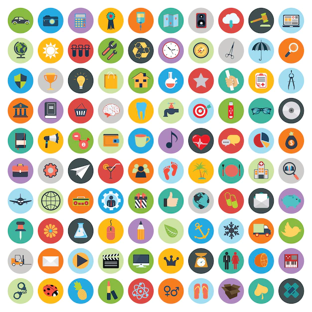 Free Vector | Set of web and technology development icons