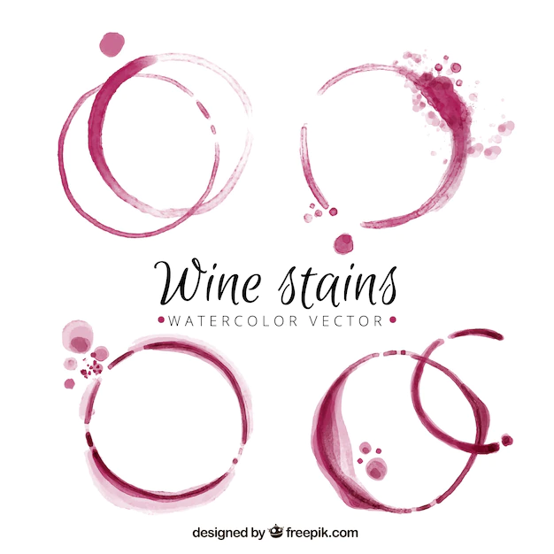 Free Vector | Several watercolor wine stains