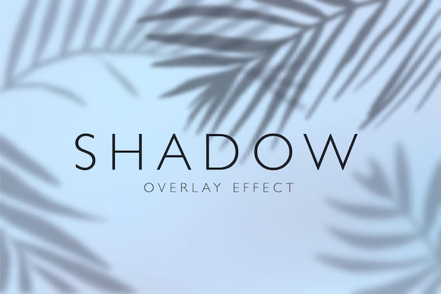 Free Vector | Shadow overlay effects with tropical leaves background illustration