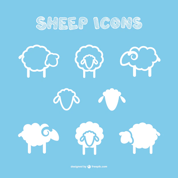 Free Vector | Sheep icons