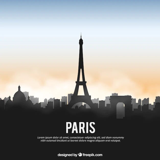Free Vector | Shiny paris skyline