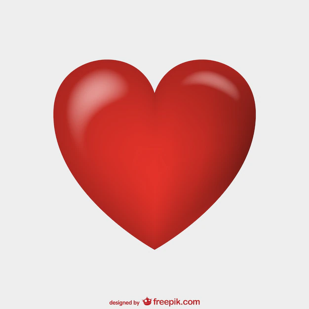 Free Vector | Shiny red heart vector