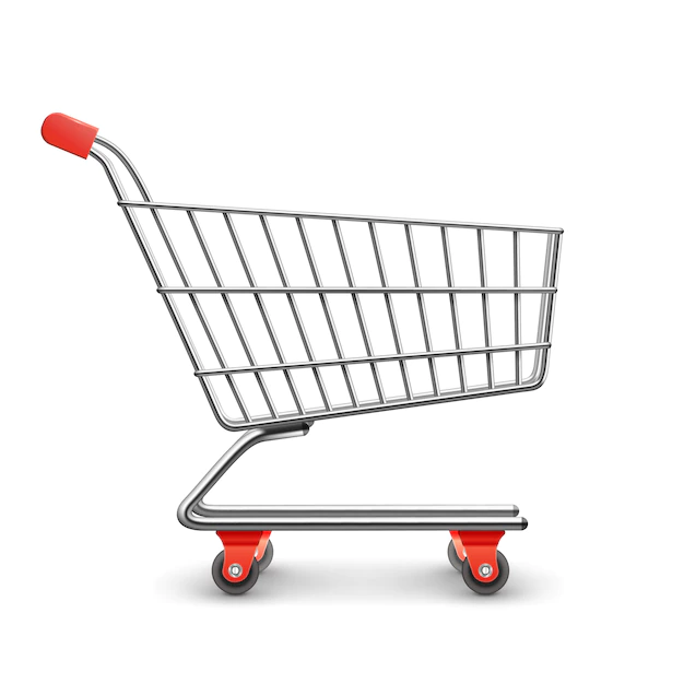 Free Vector | Shopping cart realistic