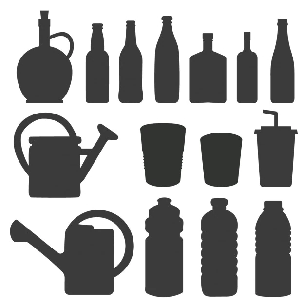 Free Vector | Silhouettes of bottles and watering can