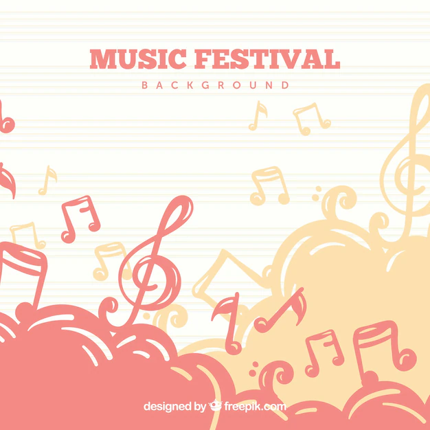 Free Vector | Simple background for music festival